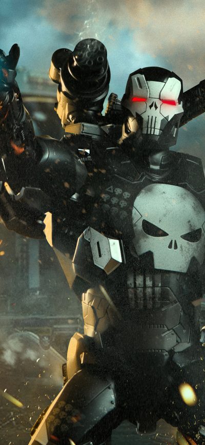 Fond d'écran iPhone War Machine Punisher 4k