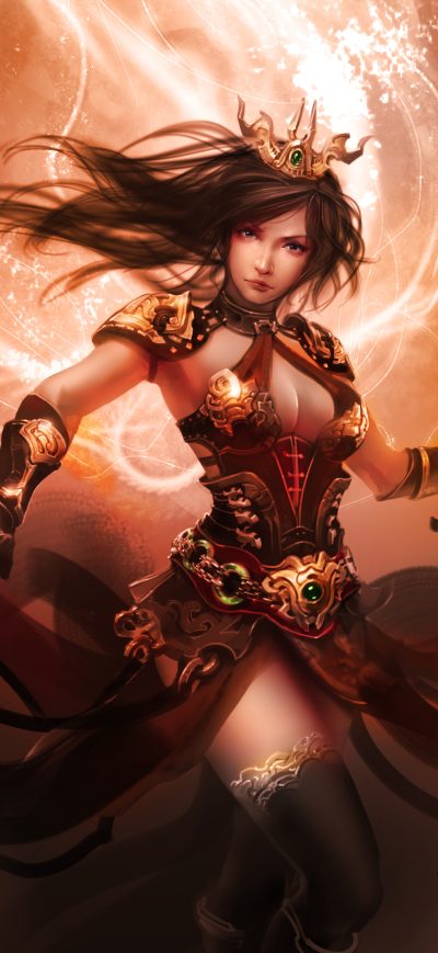 Fond d'écran iPhone Female Warrior Fantasy 4k