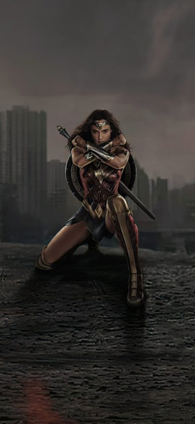 Fond d'écran iPhone Wonder Woman The Warrior Of Justice League 5k