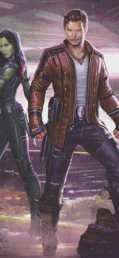 Fond d'écran iPhone Star Lord And Gamora Artwork