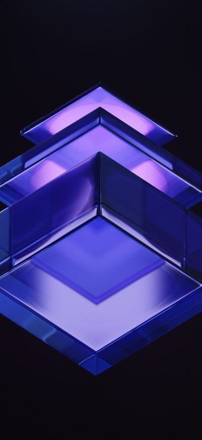 Fond d'écran iPhone A Purple 3d Cube On A Black Background