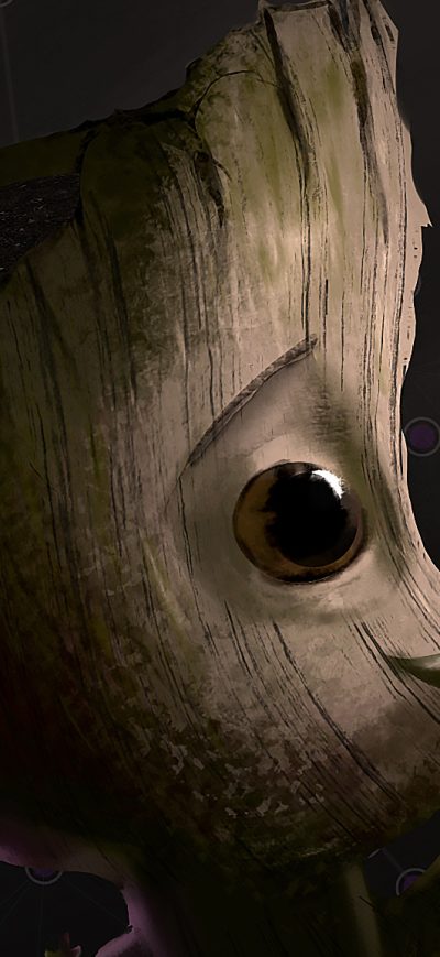 Fond d'écran iPhone Baby Groot Carrot Artwork
