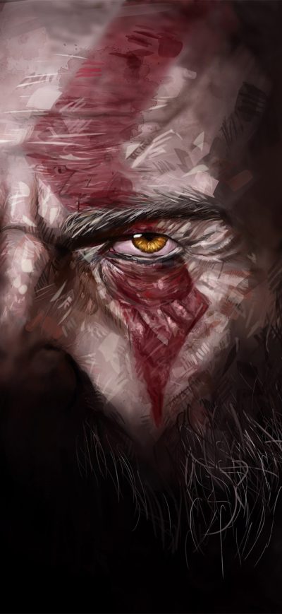 Fond d'écran iPhone Kratos God Of War 4 Artwork