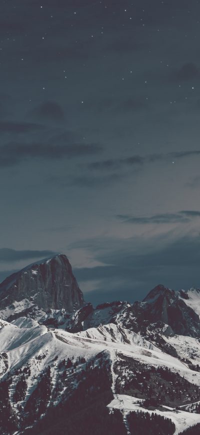 Fond d'écran iPhone Snow Mountains Stones 4k