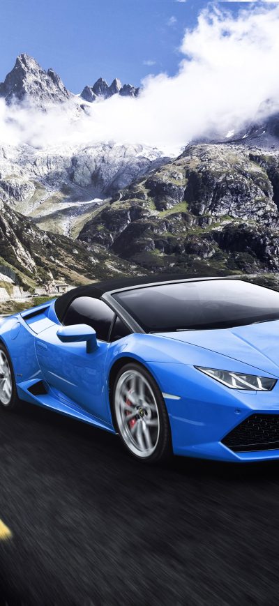 Fond d'écran iPhone Blue Lamborghini Huracan 5k
