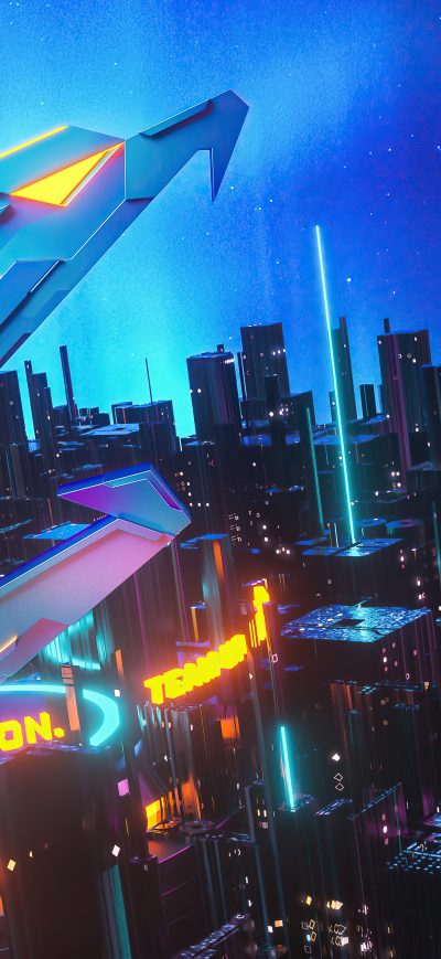 Fond d'écran iPhone Gigabyte Aorus City 5k