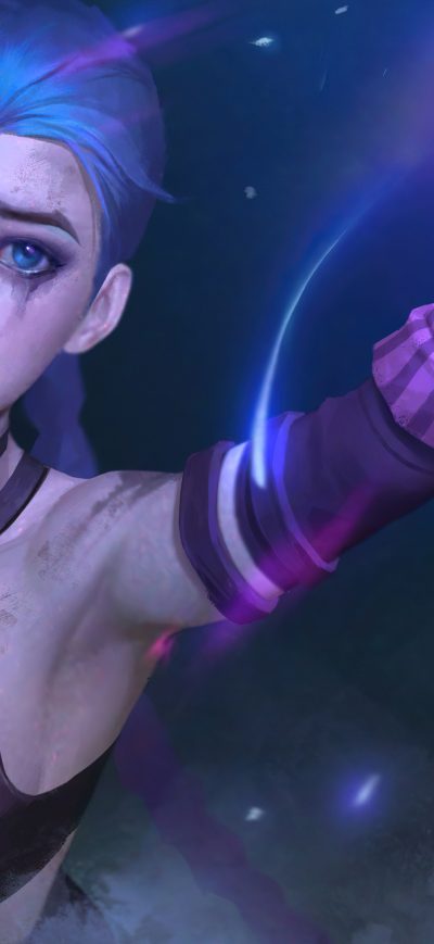 Fond d'écran iPhone Arcane Jinx Fan Art 4k