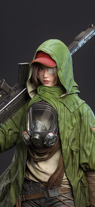 Fond d'écran iPhone Girl With Gun 4k