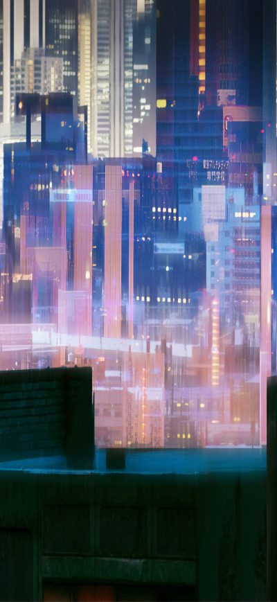 Fond d'écran iPhone Glowing City 4k