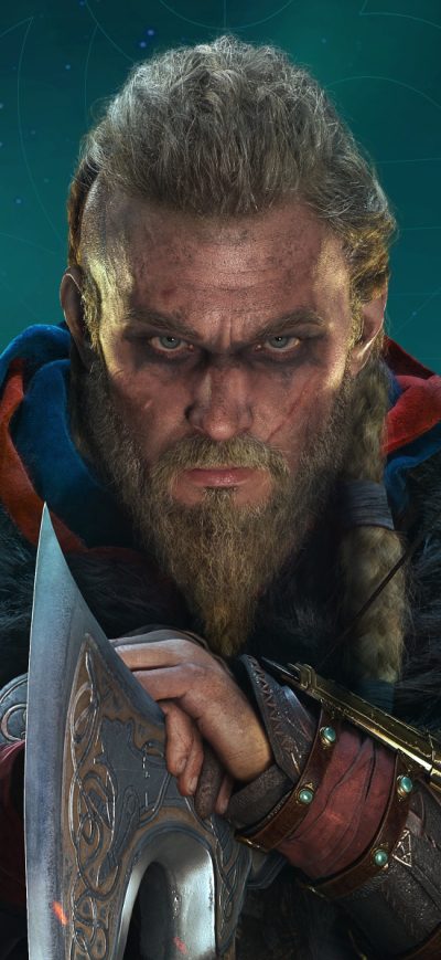 Fond d'écran Ragnar Lothbrok Assassins Creed Valhalla sur iPhone