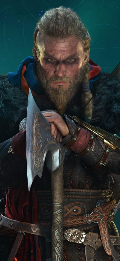 Fond d'écran Ragnar Lothbrok Assassins Creed Valhalla 2020 sur iPhone