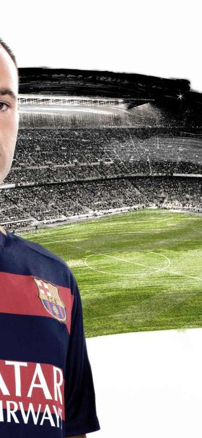 Fond d'écran iPhone Andres Iniesta Fc Barcelona