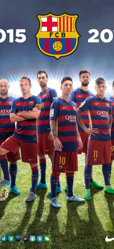 Fond d'écran iPhone FC Barcelona Team 2016