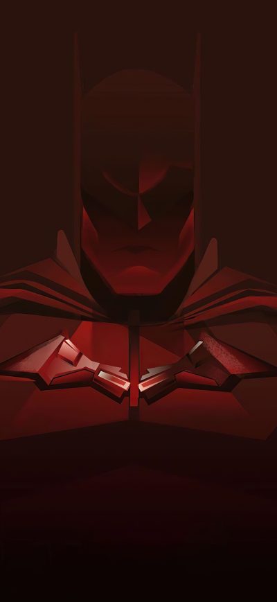 Fond d'écran iPhone Batman Red Minimal 4k