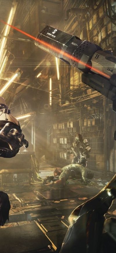 Fond d'écran iPhone Deus Ex Mankind Divided Game Weapon