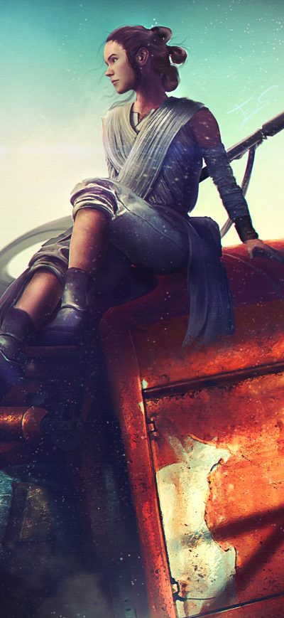 Fond d'écran iPhone BB8 And Rey Star Wars Artwork