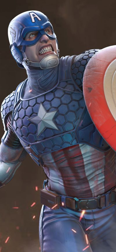 Fond d'écran iPhone 2020 Captain America Artwork