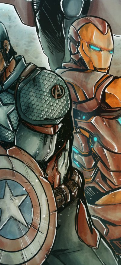 Fond d'écran iPhone Captain America And Iron Man Fan Made