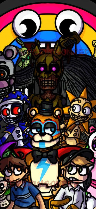 Fond d'écran iPhone Cartoons Characters Mashup 4k