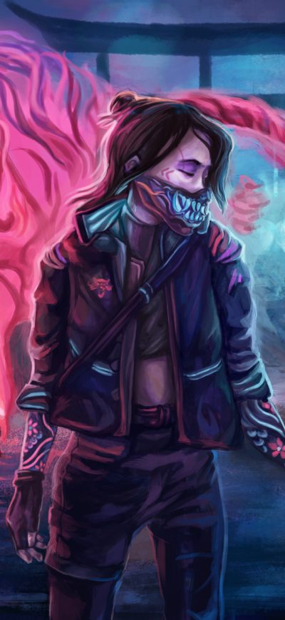 Fond d'écran iPhone Cyberpunk 2077 Girl 2020 4k