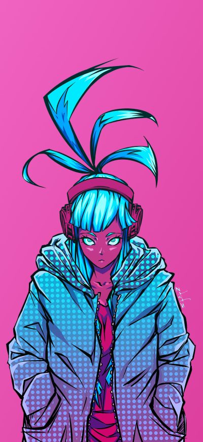 Fond d'écran iPhone Cyberpunk Pink 4k