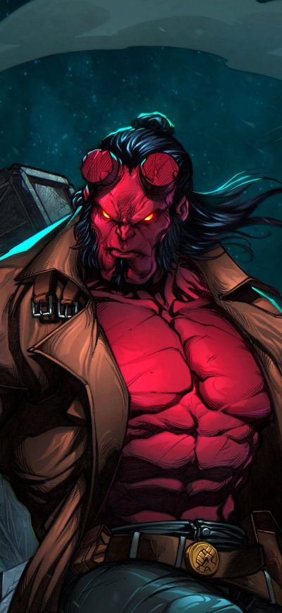 Fond d'écran iPhone Hellboy 4k Art