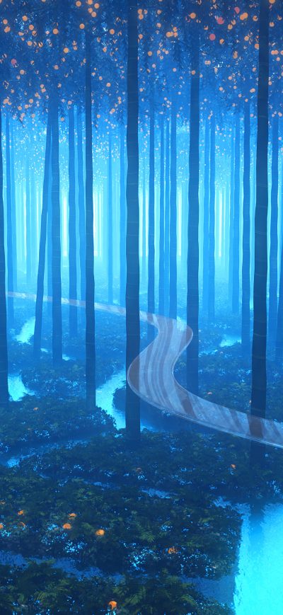 Fond d'écran iPhone Forest Fresh Breeze Digital Art 4k