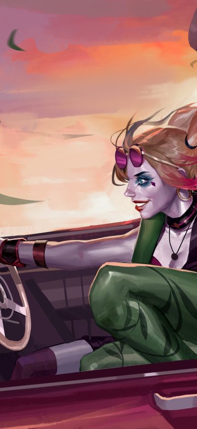 Fond d'écran iPhone Harley Quinn With Poison Ivy Fun 4k