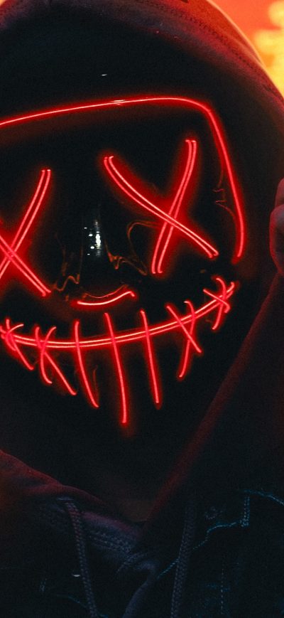 Fond d'écran iPhone Hoodie Guy Red Neon Light 4k