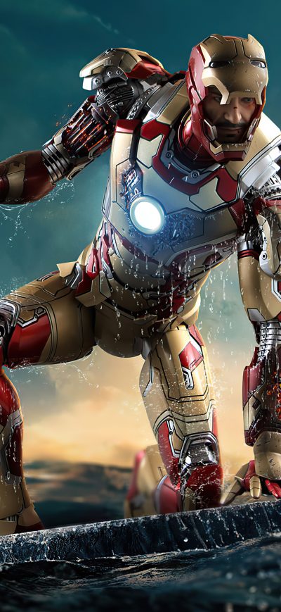 Fond d'écran iPhone Iron Man Helmet Opened 8k
