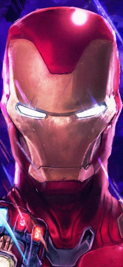 Fond d'écran iPhone Iron Man Infinity Stones Artwork