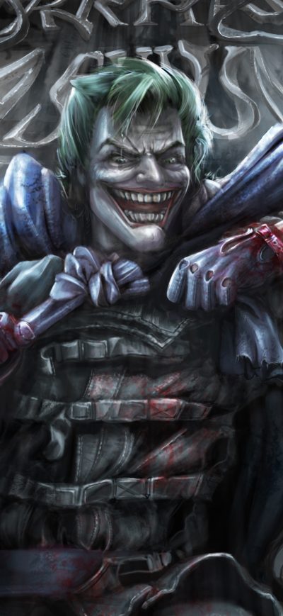 Fond d'écran Joker Arkham Asylum Artwork sur iPhone