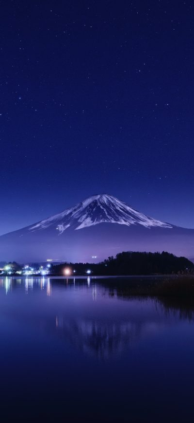 Fond d'écran iPhone Lake Kawaguchi At Night