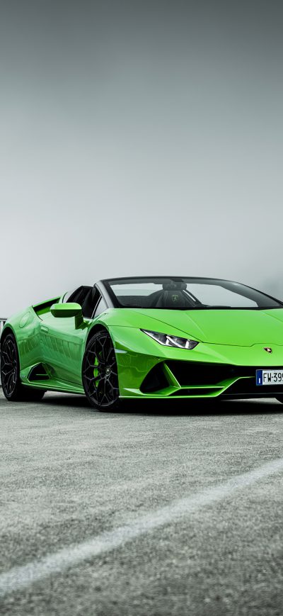 Fond d'écran iPhone Lamborghini Huracan Evo Spyder 2020 4k