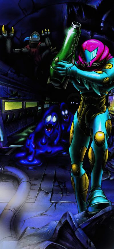 Fond d'écran iPhone Metroid Samus Aran 4k