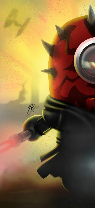 Fond d'écran iPhone Minion As Darth Maul