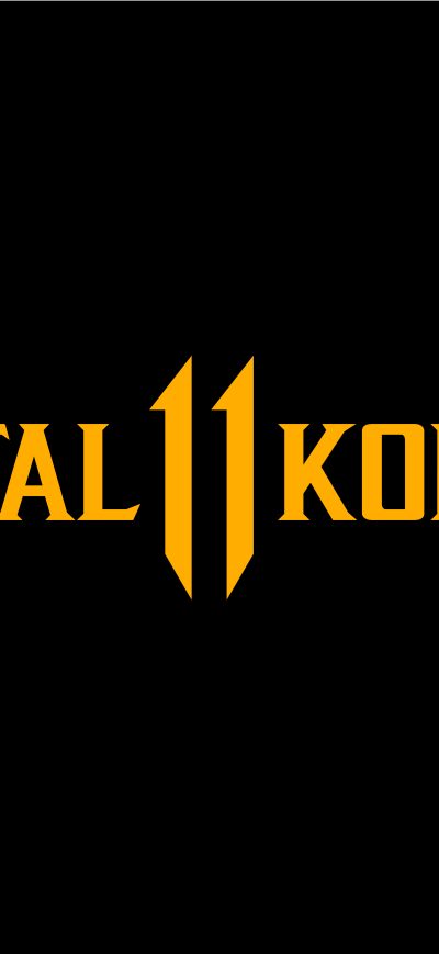 Fond d'écran iPhone Mortal Kombat 11 Logo Dark Black 8k