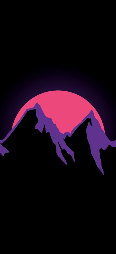 Fond d'écran iPhone Mountains Minimal Dark Simple 4k