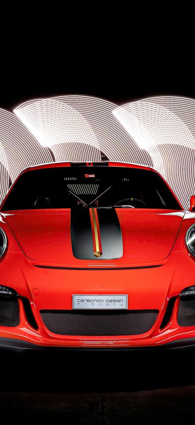 Fond d'écran iPhone Porsche GT3RS Red Colour 5k