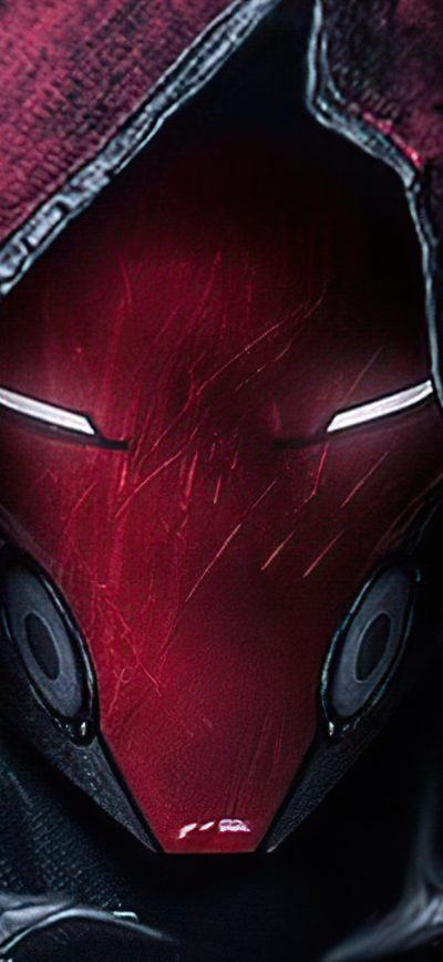 Fond d'écran iPhone Red Hood With Gun In Hand 4k