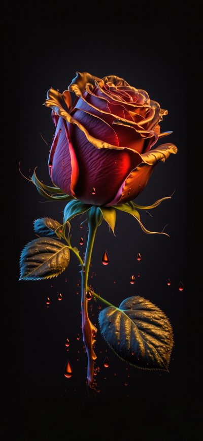 Fond d'écran iPhone Rose Dark