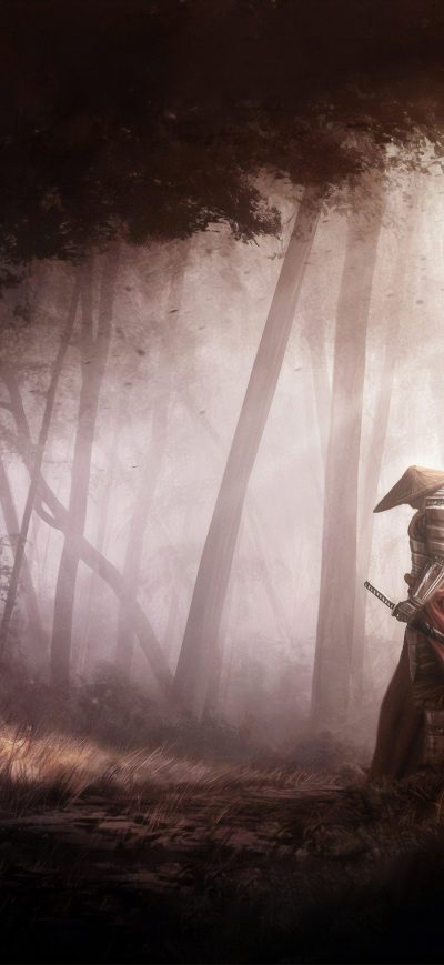 Fond d'écran Samurai Farewell 4k sur iPhone