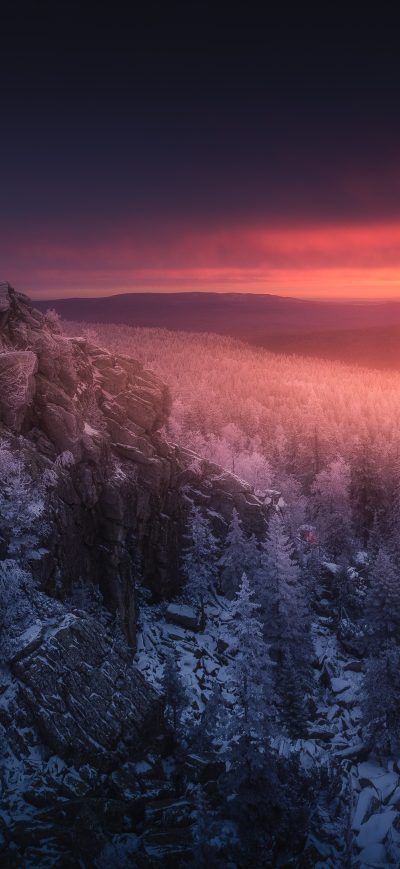 Fond d'écran iPhone One More Sunset In The Ural Mountains 5k