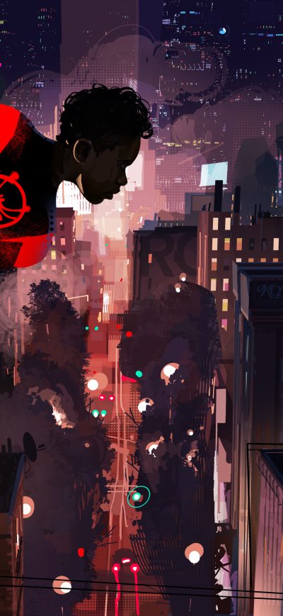 Fond d'écran iPhone SpiderMan Into The Spider Verse 10k