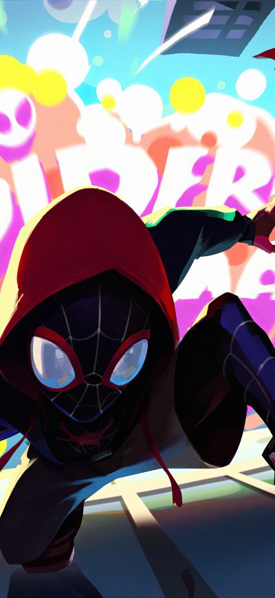 Fond d'écran iPhone Spider Verse Heroes Action
