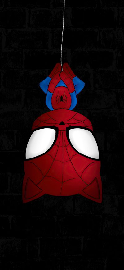 Fond d'écran iPhone Spiderman Hanging Dark 4k