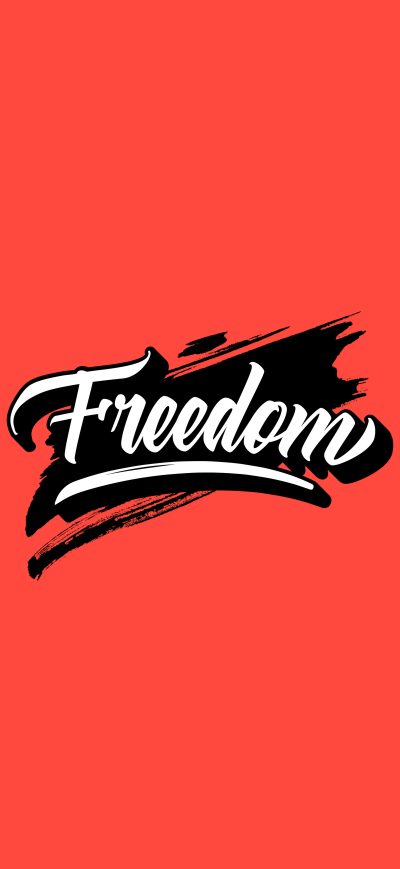 Fond d'écran iPhone Freedom Typography 8k