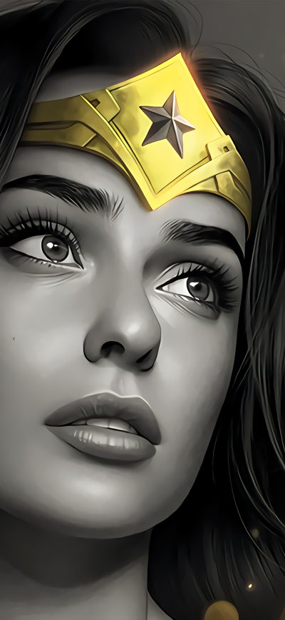 Fond d'écran iPhone Wonder Woman Gold Queen 4k