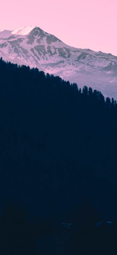 Fond d'écran iPhone Beautiful Mountains Landscape Pink Tone