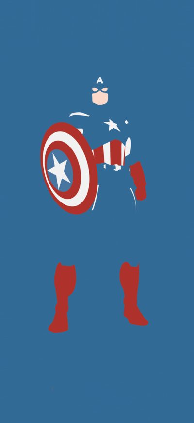Fond d'écran iPhone Captain America Marvel Comics Minimalism